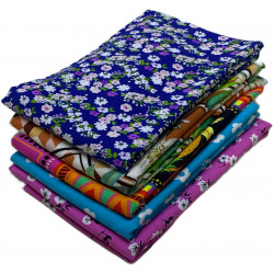 Kit de 5 Retalhos de Viscose • Retalhos de Tecidos